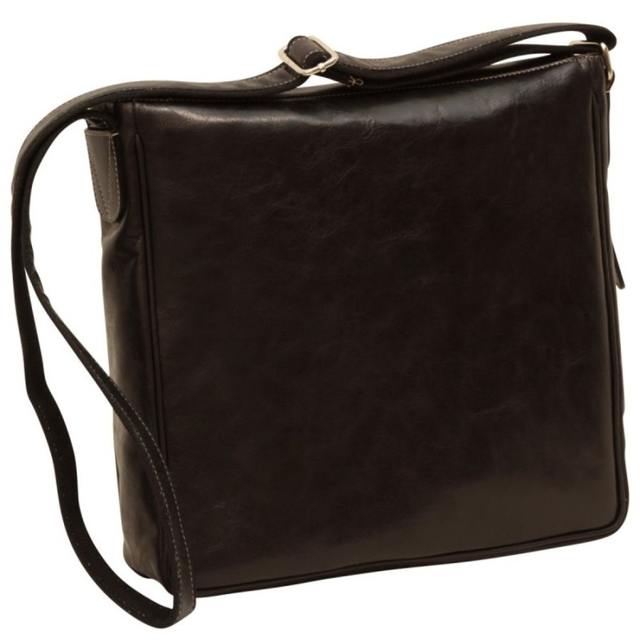 Man Officina 66 | Leather Man Bag "Zakopane" Bl Black