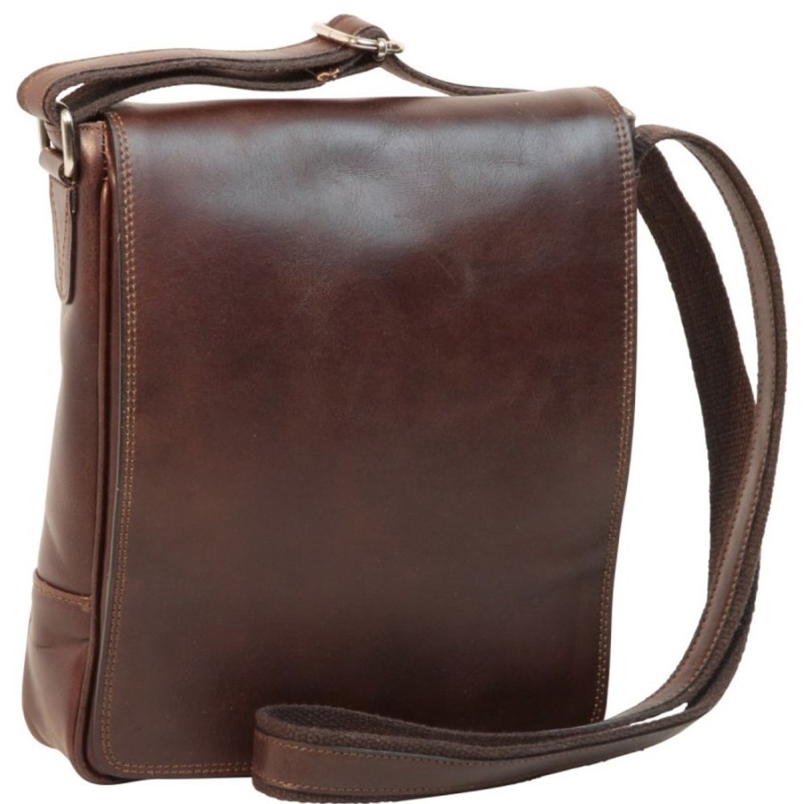 Man Officina 66 | Leather Man Messenger "Wronki" Dark Brown