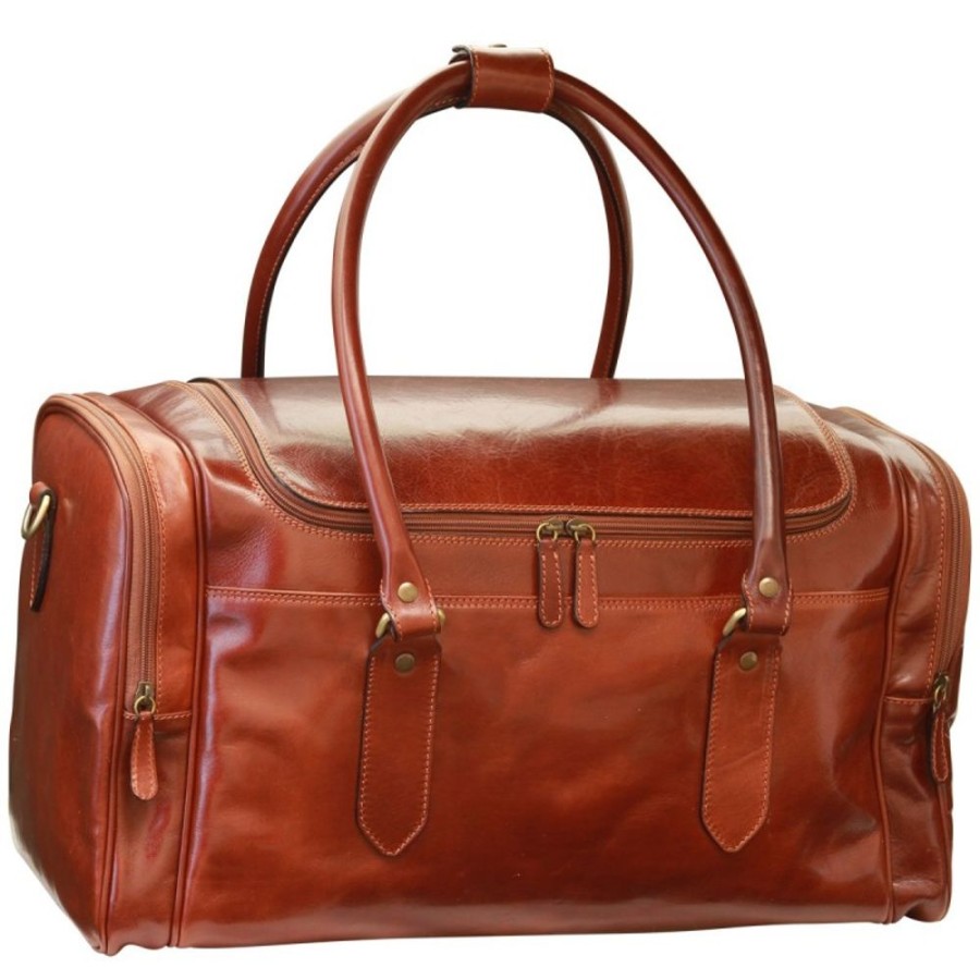 Travels Officina 66 | Leather Travel Bag "Arno" B Brown