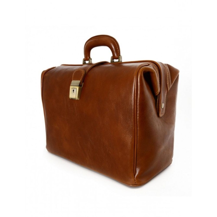 Business Officina 66 | Leather Medical Briefcase "Italo" Ko Cognac