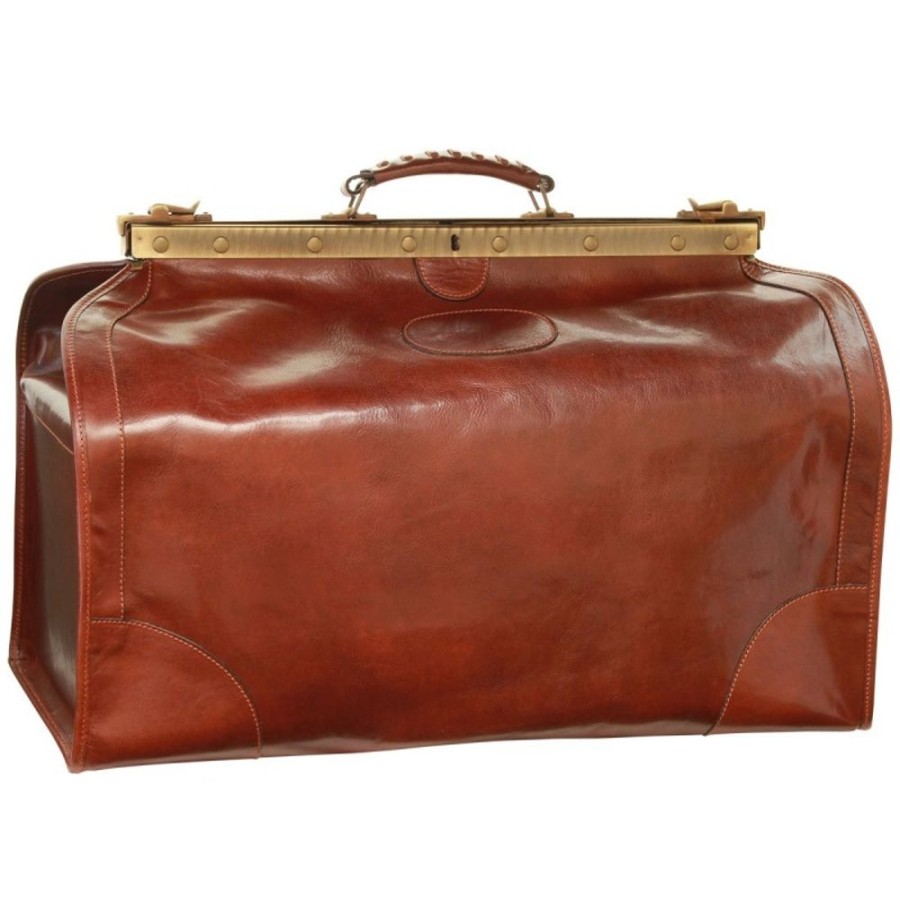 Travels Officina 66 | Leather Travel Bag "Szczecin" Brown