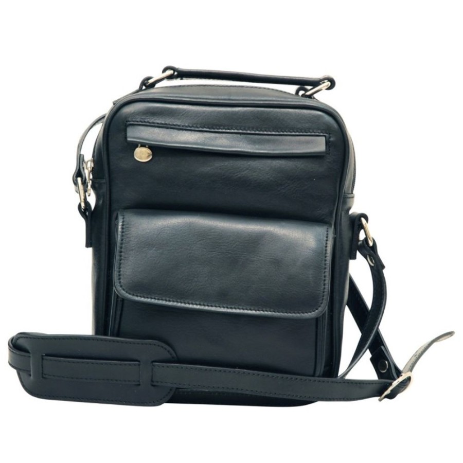 Man Officina 66 | Leather Man Bag "Wawel" Bl Black