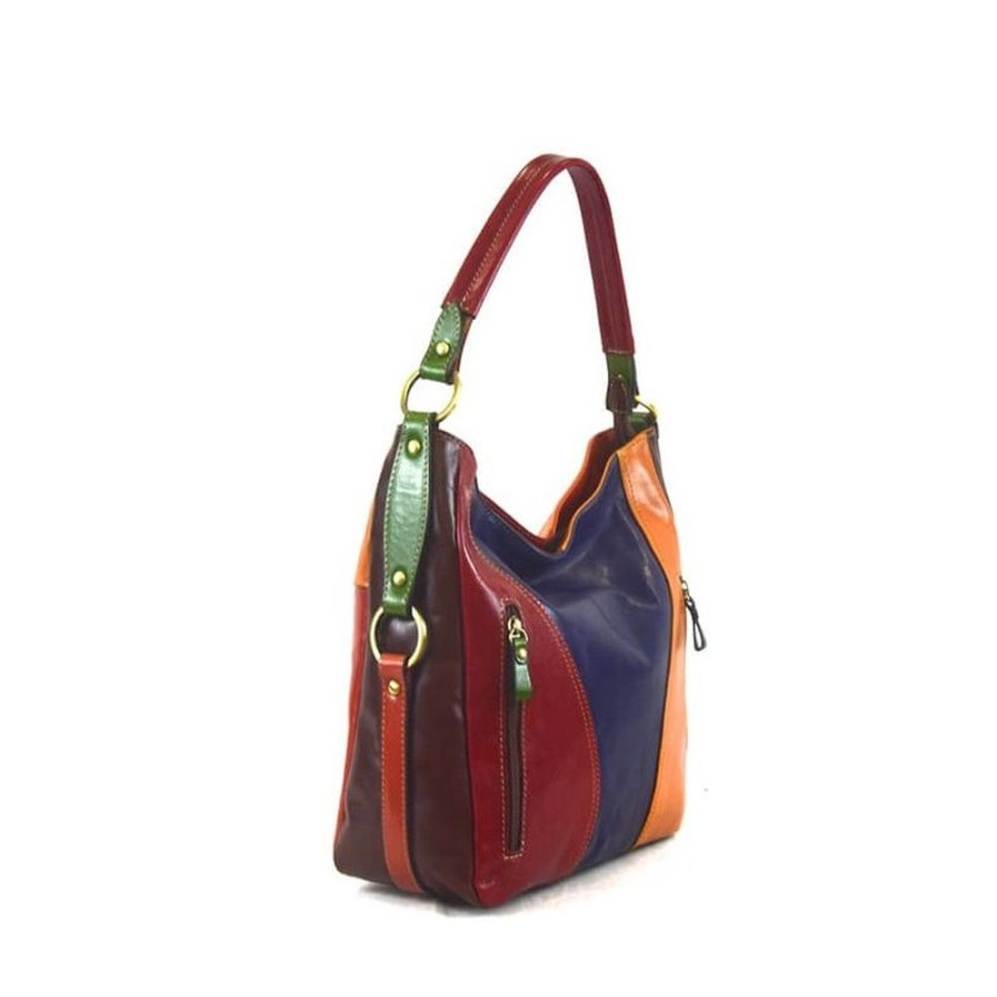 Woman Officina 66 | Leather Lady Bag "Tiziana" Multicolor