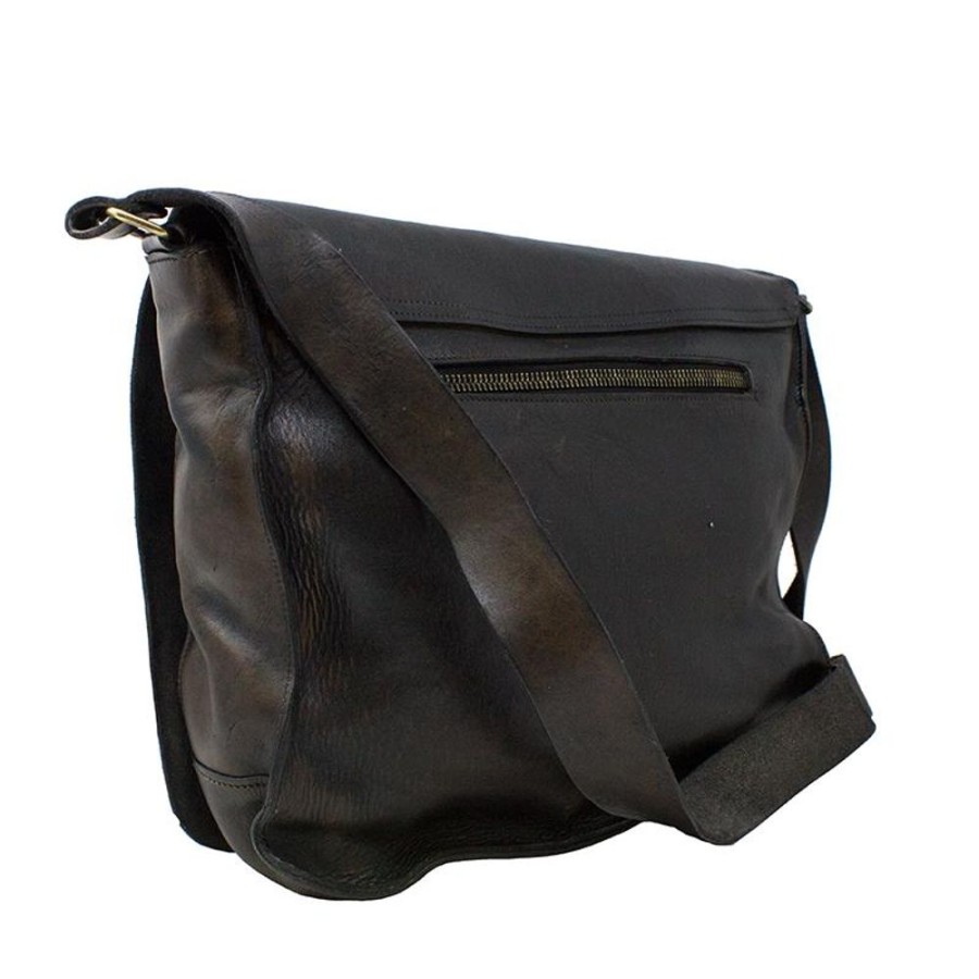 Man Maledetti Toscani | Leather Man Bag "Porta Romana" Ne Black