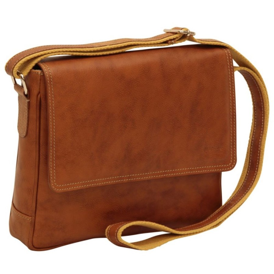 Man Officina 66 | Leather Man Bag "Leba" C Cognac