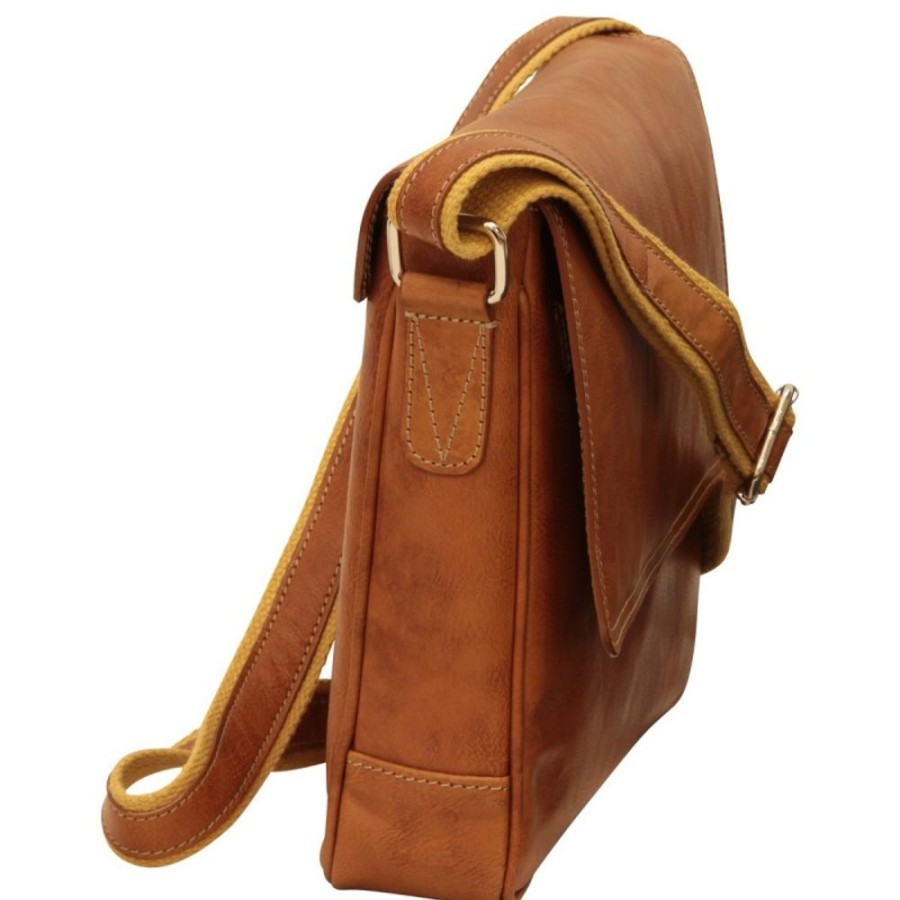 Man Officina 66 | Leather Man Bag "Leba" C Cognac