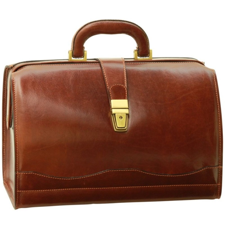 Business Officina 66 | Leather Doctor Briefcase "Radom" Brown