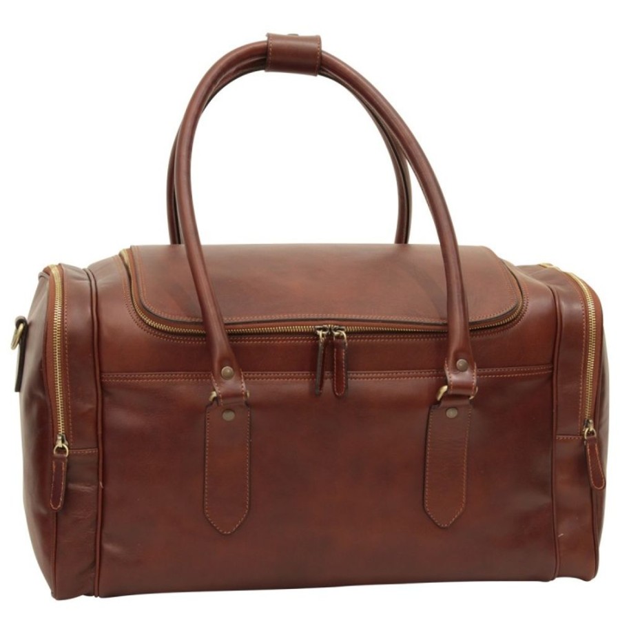 Travels Officina 66 | Leather Travel Bag "Arno" Brown