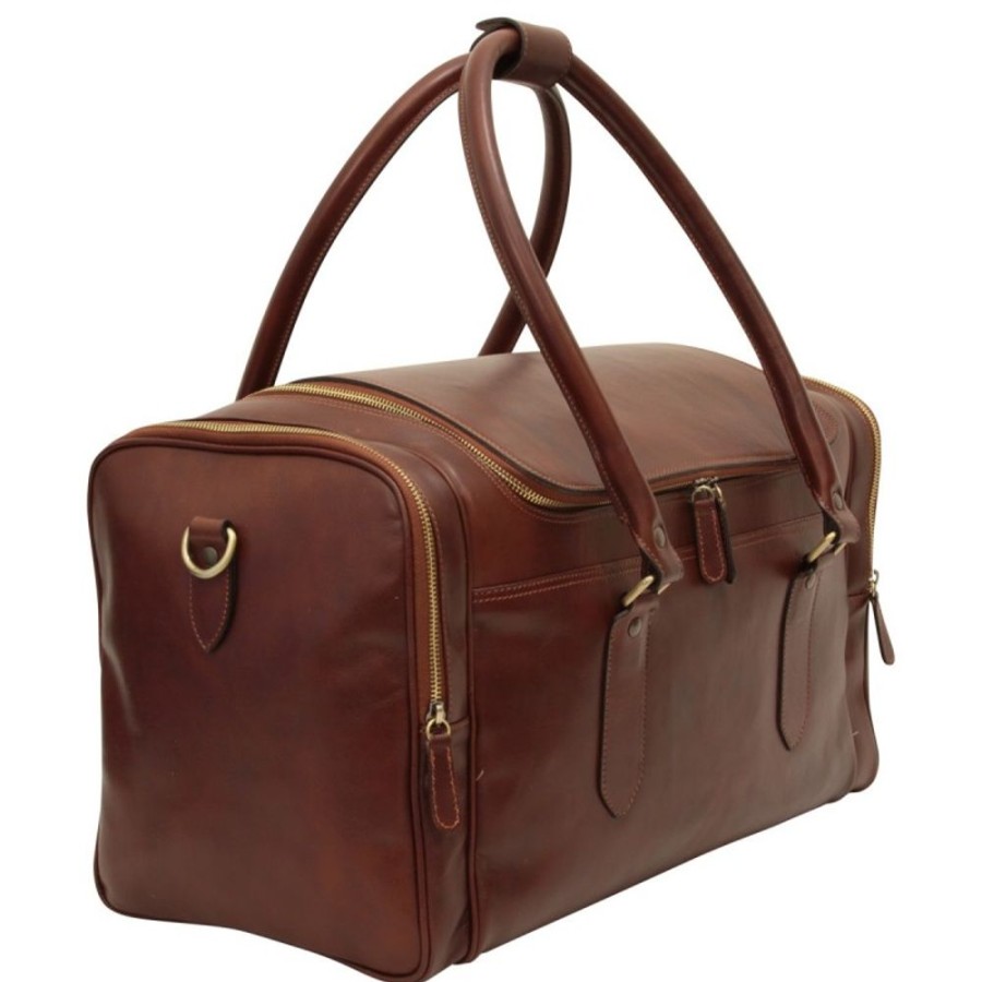 Travels Officina 66 | Leather Travel Bag "Arno" Brown