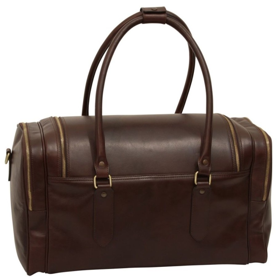 Travels Officina 66 | Leather Travel Bag "Arno" Db Dark Brown