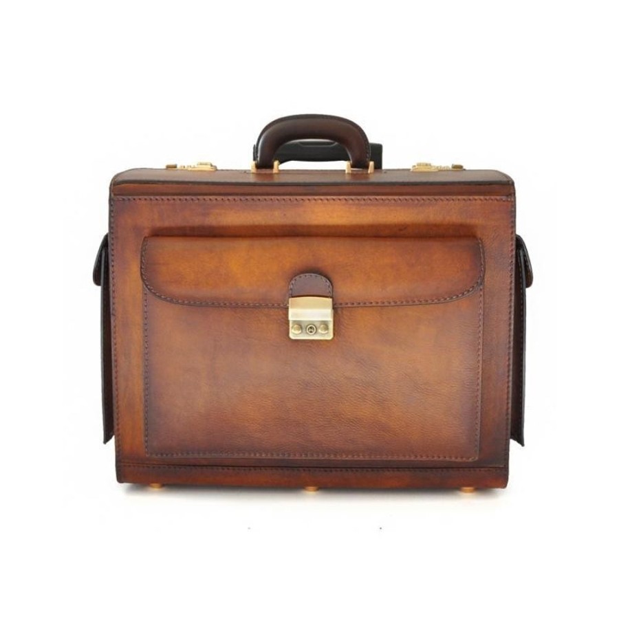 Travels Pratesi | Leather Pilot Case "Arnolfo Di Cambio" B408 Brown