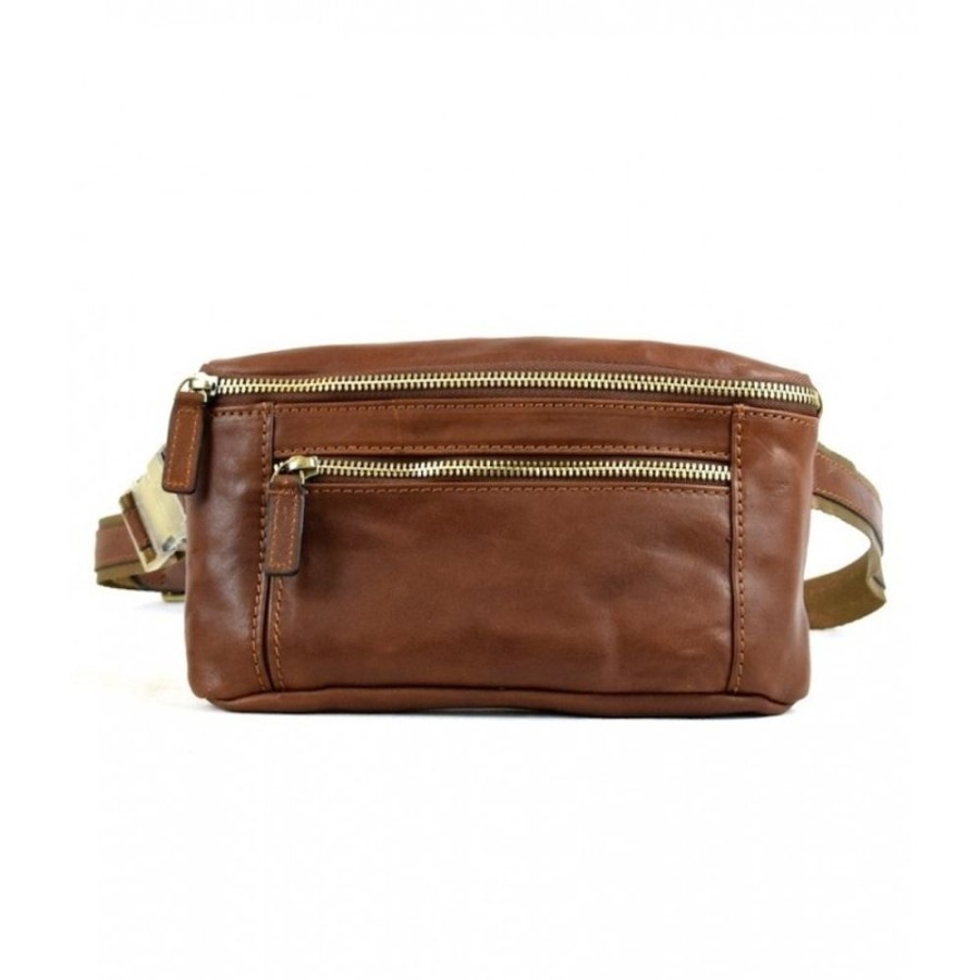 Man Officina 66 | Leather Man Pouch "Follonica" Ii Brown