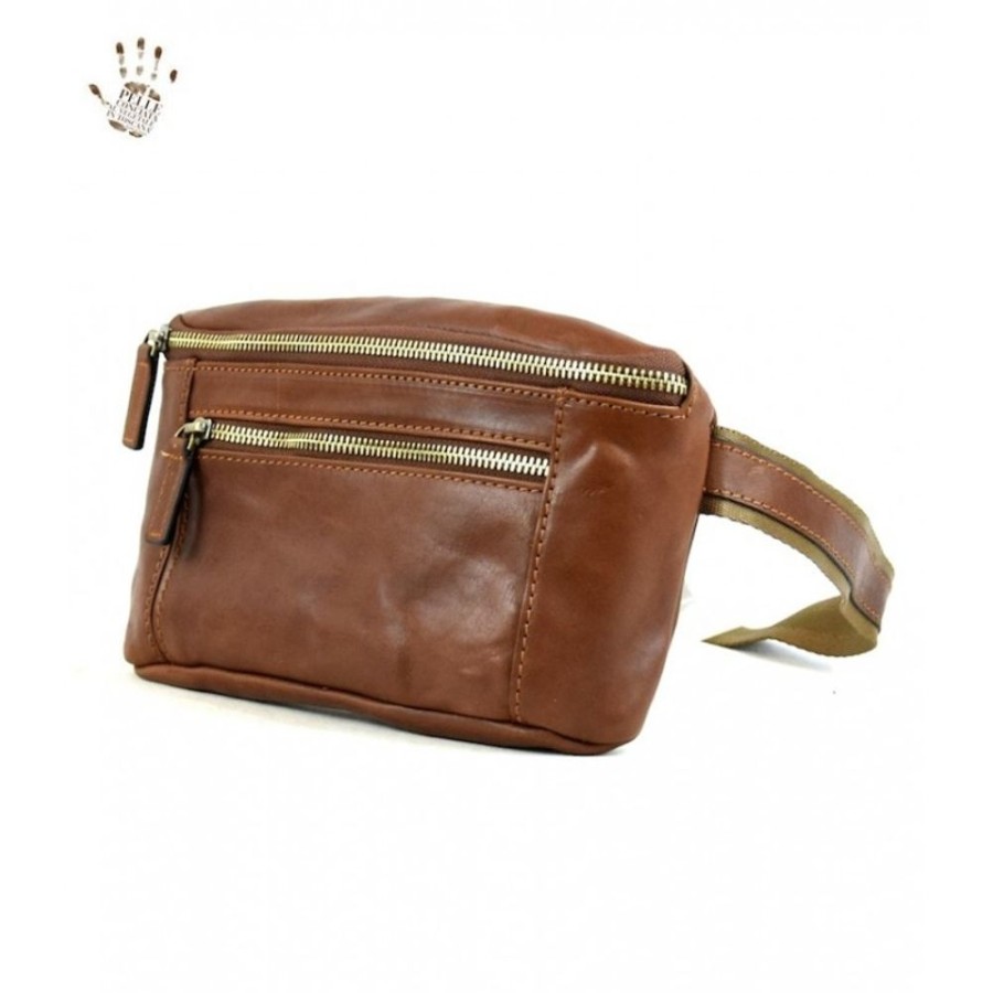 Man Officina 66 | Leather Man Pouch "Follonica" Ii Brown