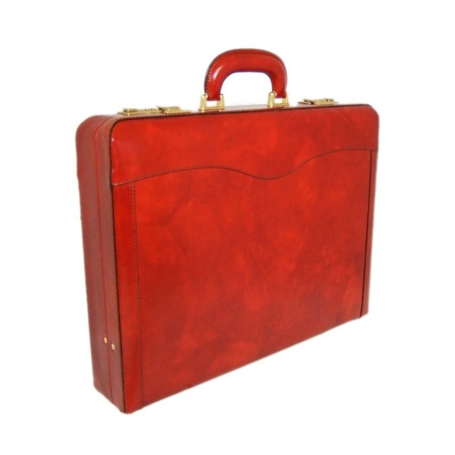 Business Pratesi | Leather Briefcase 24 H "Federico Da Montefeltro" Brown