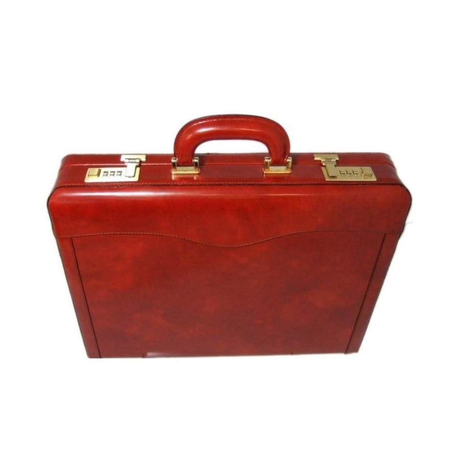 Business Pratesi | Leather Briefcase 24 H "Federico Da Montefeltro" Brown