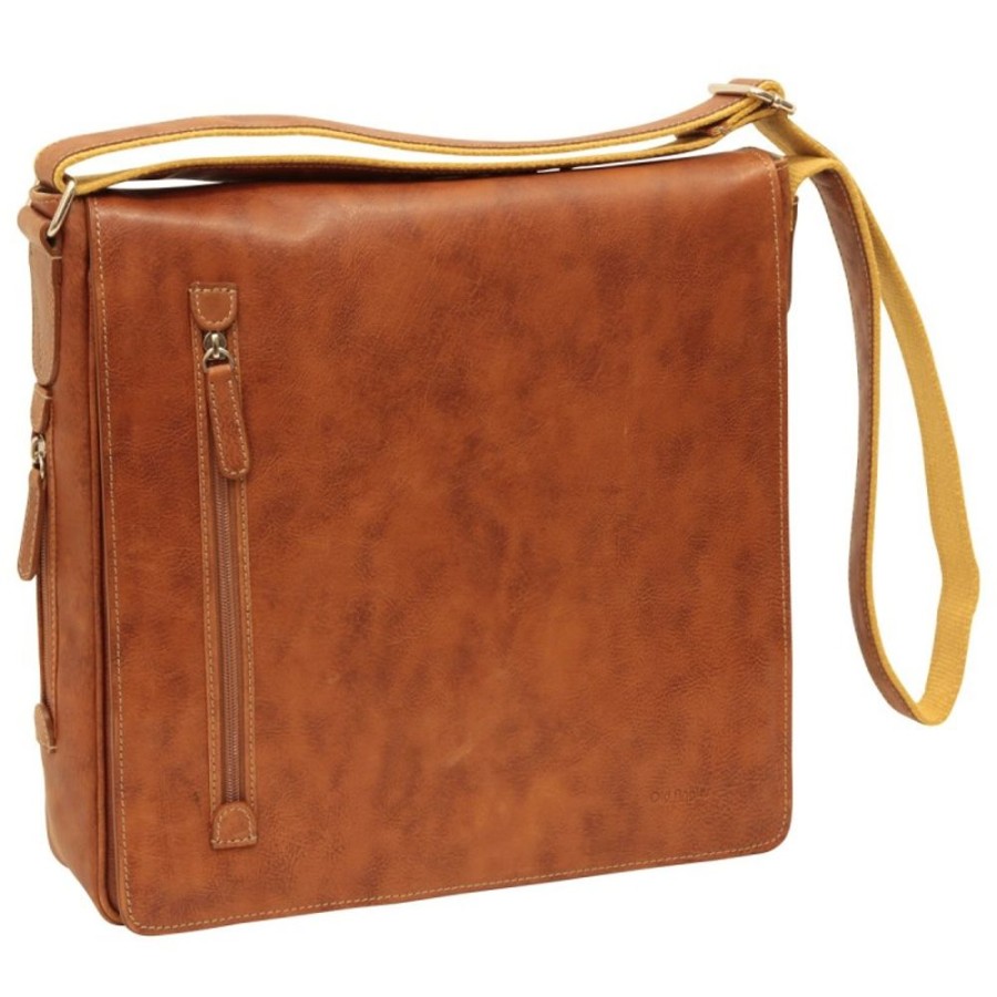 Man Officina 66 | Leather Man Bag "Zakopane" Co Cognac