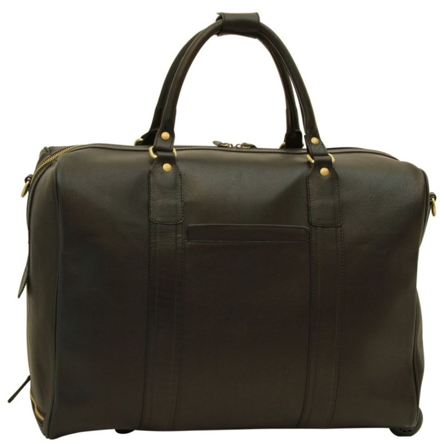 Travels Officina 66 | Soft Calfskin Leather Duffel Bag "Kalisz" Bl Black