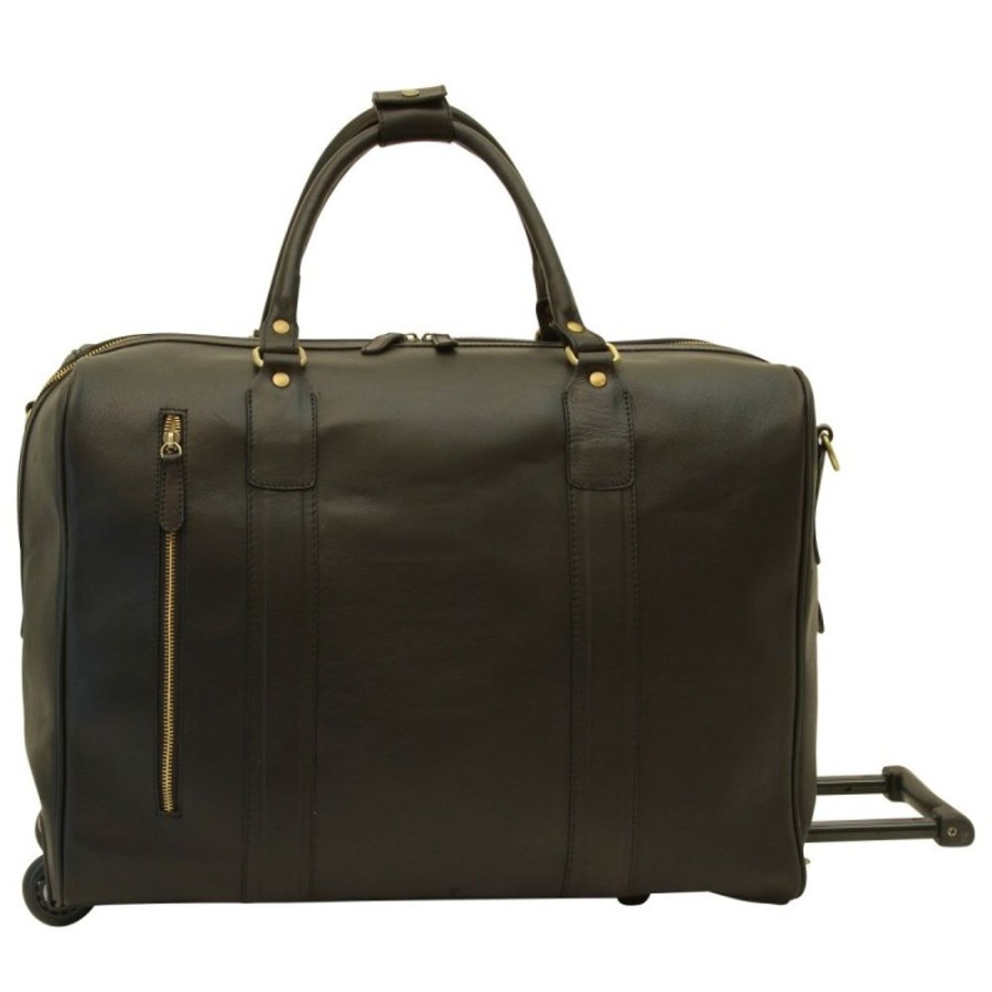 Travels Officina 66 | Soft Calfskin Leather Duffel Bag "Kalisz" Bl Black