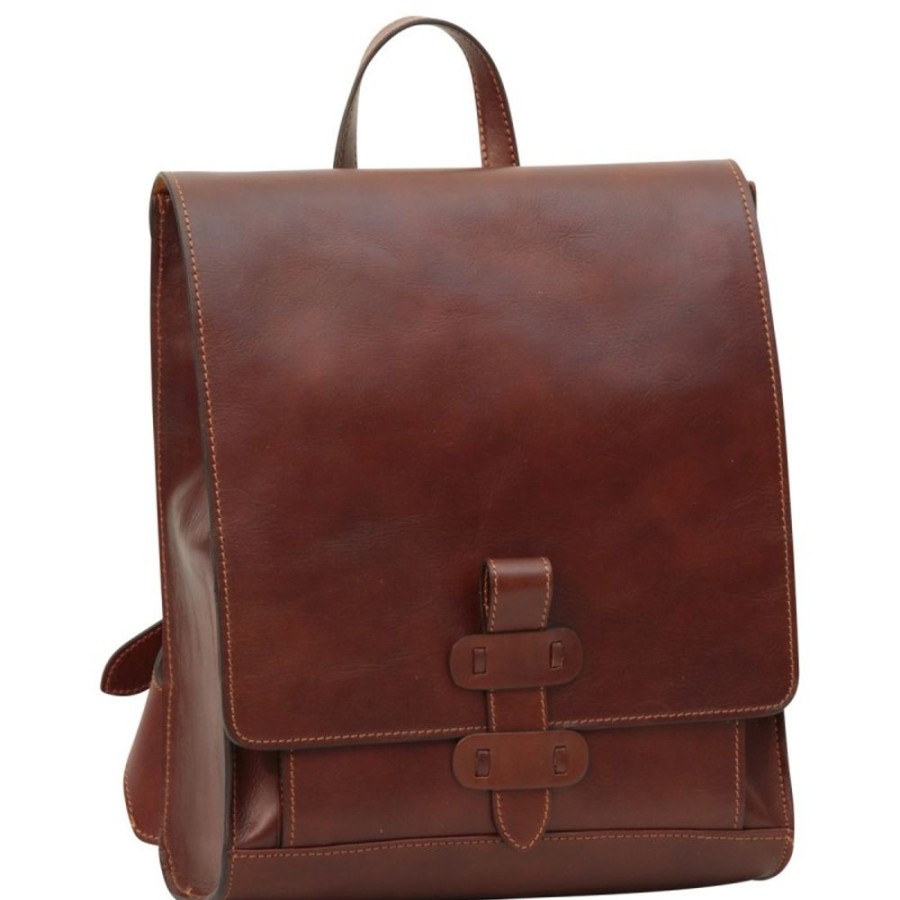 Travels Officina 66 | Leather Backpack "Praga" B Brown