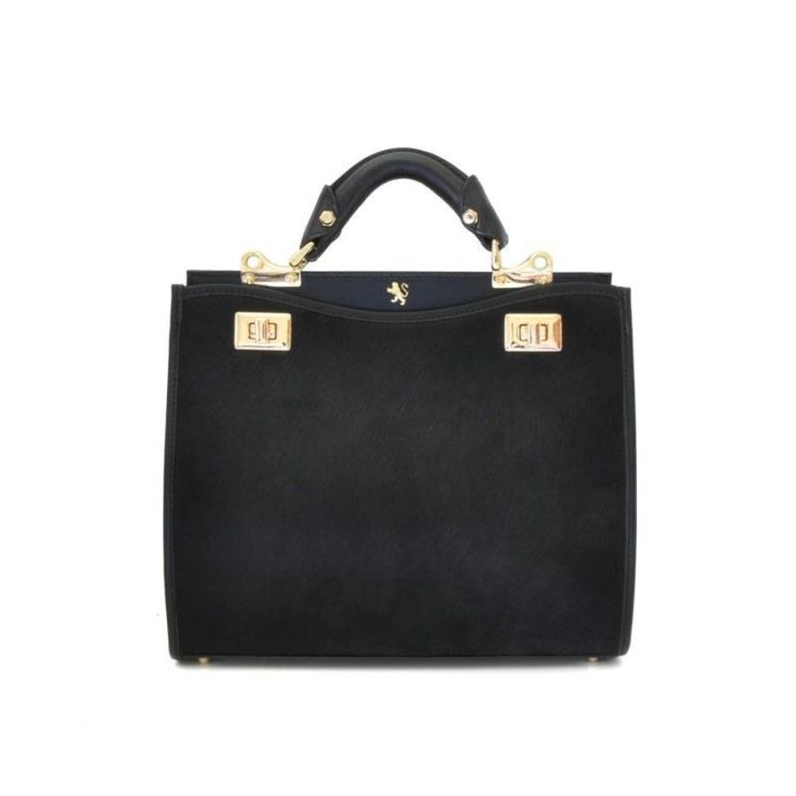 Woman Pratesi | Handbag In Horse Leather On The Front And Back "Anna Maria Luisa De' Medici"