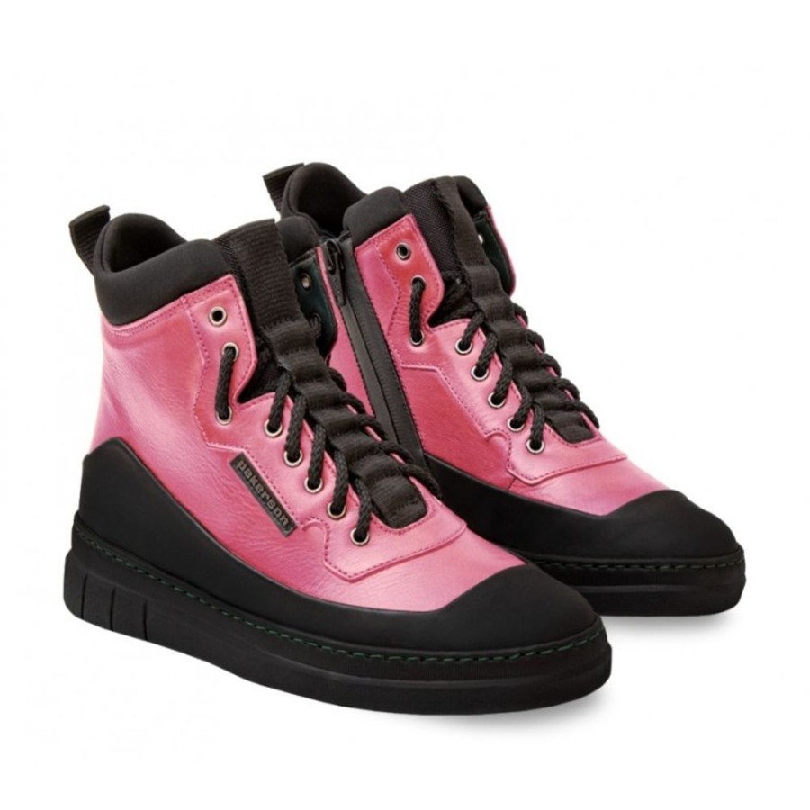 Woman Officina 66 Learher Women'S Shoes Officina 66 Size From Number 33 To 45 | Women'S Casual Ankle Boot, Made Of Calfskin. "Monica" Pink