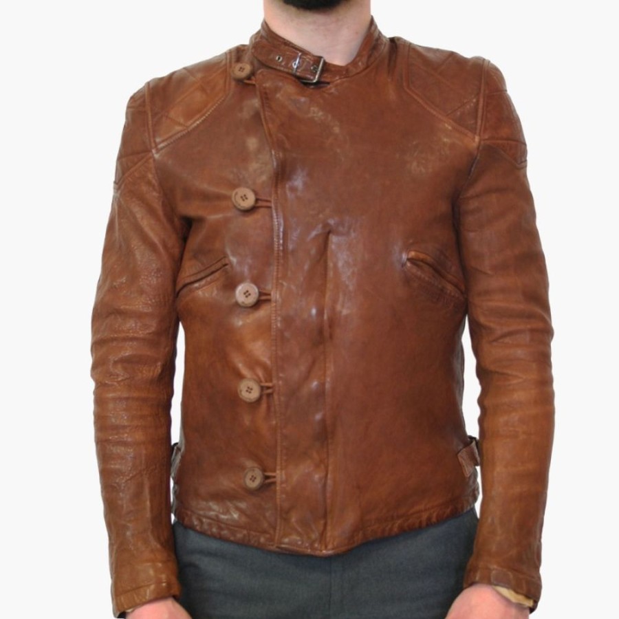 Man Maledetti Toscani Leather Men'S Jackets | Leather Man Jacket "Aviatore"