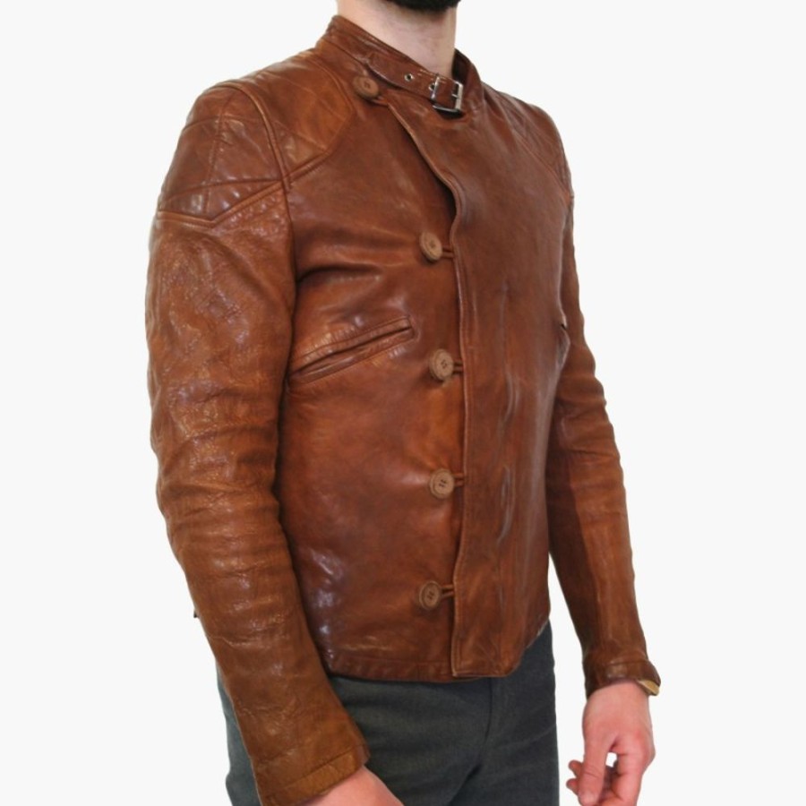 Man Maledetti Toscani Leather Men'S Jackets | Leather Man Jacket "Aviatore"