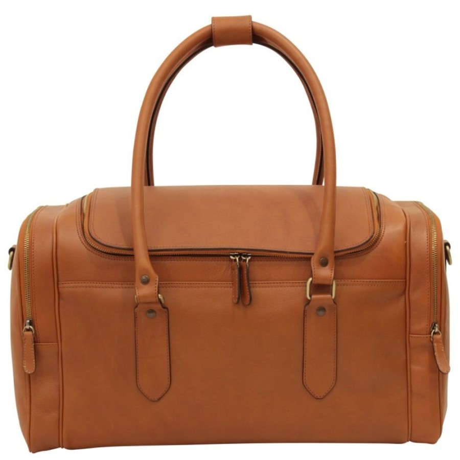 Travels Officina 66 | Leather Travel Bag "Arno" C Cognac