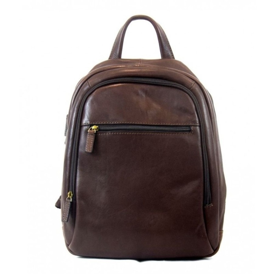 Travels Officina 66 | Leather Backpack "Arno" Dark Brown