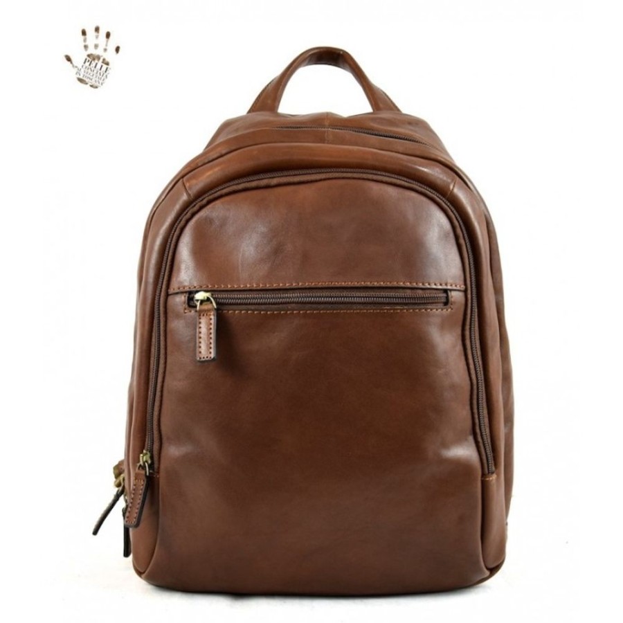 Travels Officina 66 | Leather Backpack "Arno" Dark Brown