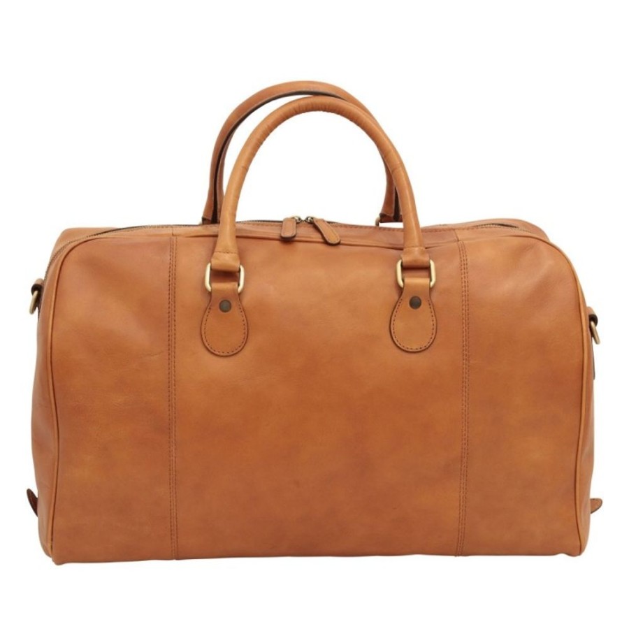 Travels Officina 66 | Leather Duffel Bag "Ostrawa" C Cognac