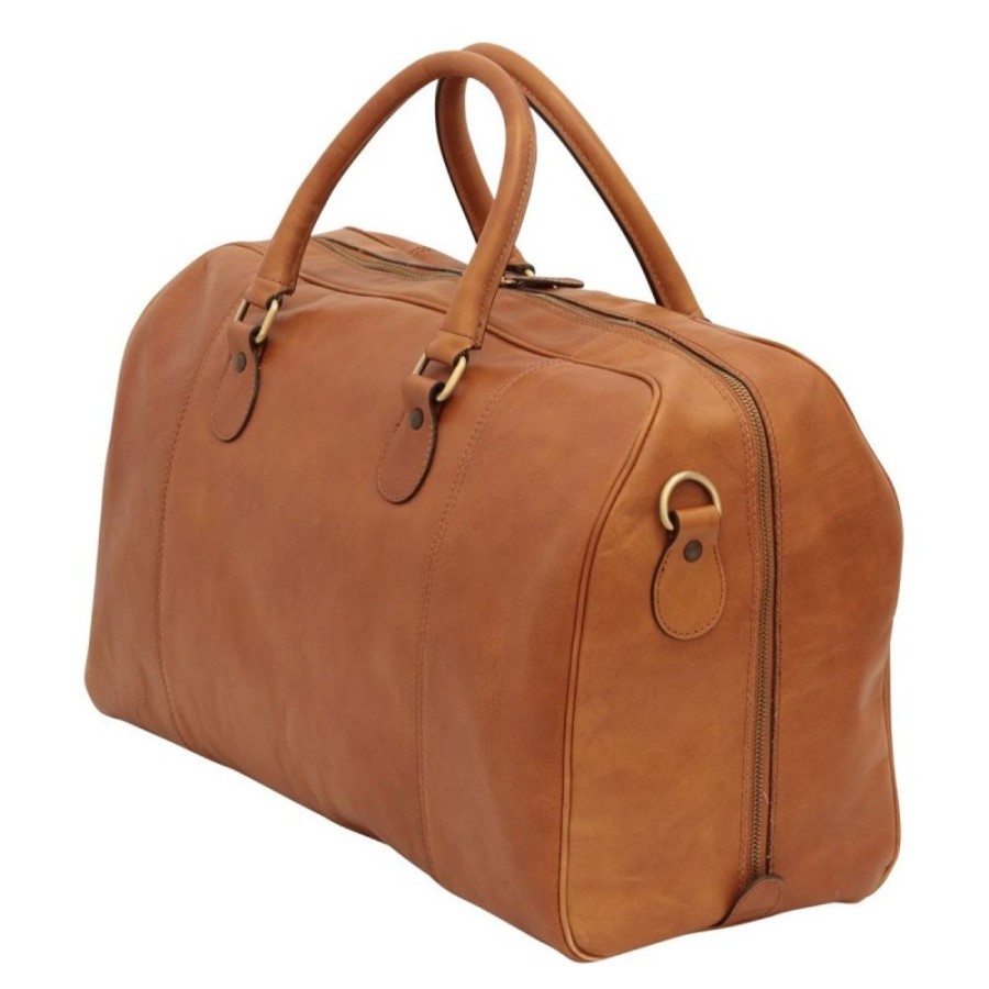 Travels Officina 66 | Leather Duffel Bag "Ostrawa" C Cognac