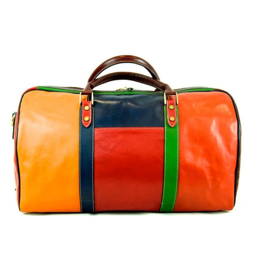 Travels Officina 66 | Leather Travel Bag "Viburno Mc" Multicolor