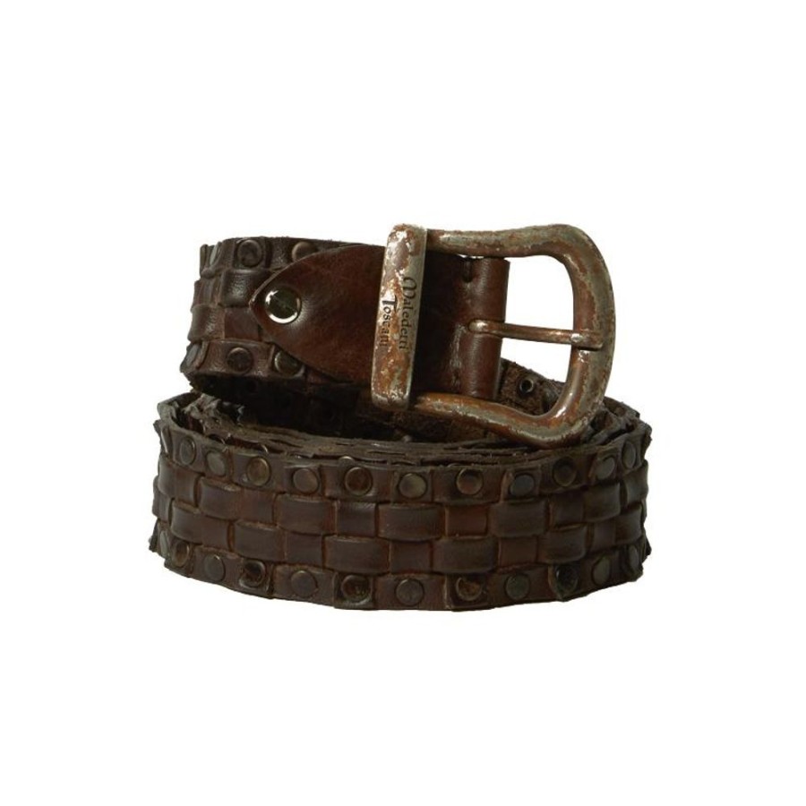 Man Maledetti Toscani | Leather Belts "Four Roses" Db Dark Brown