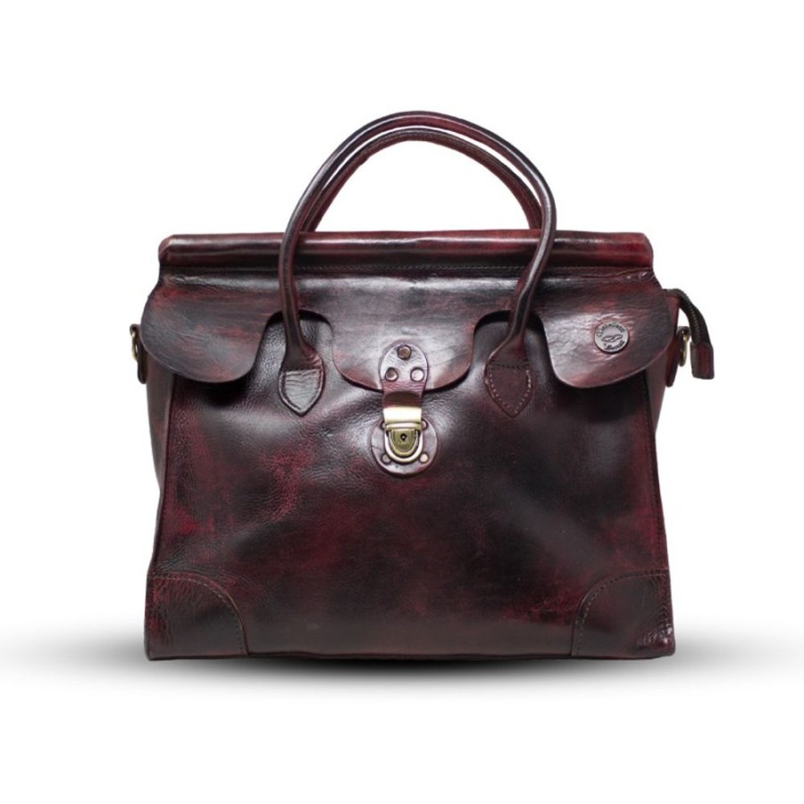 Business Maledetti Toscani Leather Women'S Briefcase | Leather Woman Briefcase "San Miniato" Chianti