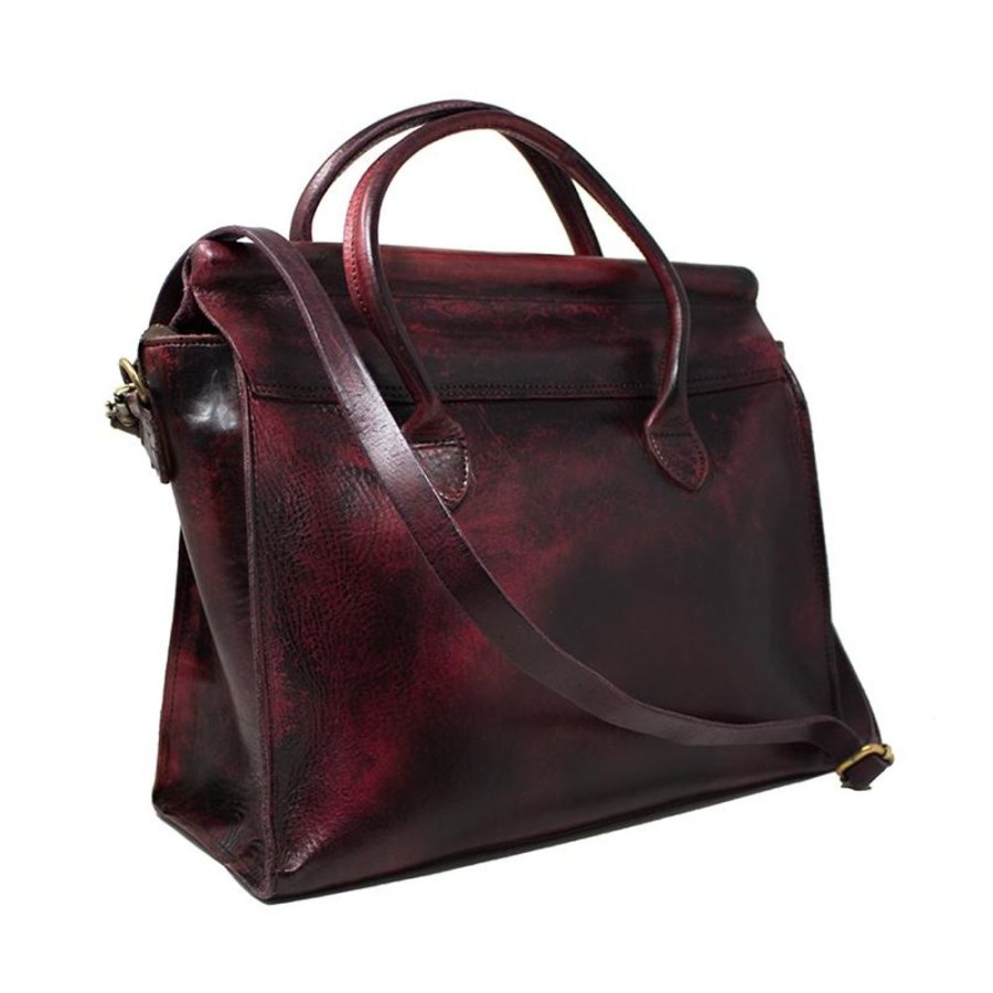 Business Maledetti Toscani Leather Women'S Briefcase | Leather Woman Briefcase "San Miniato" Chianti