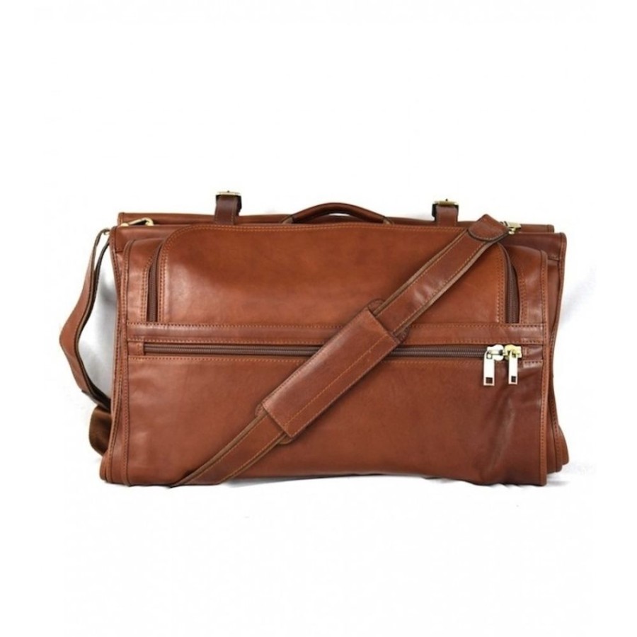 Travels Officina 66 | Leather Travel Bag Clothes Anger "Merciai" Brown