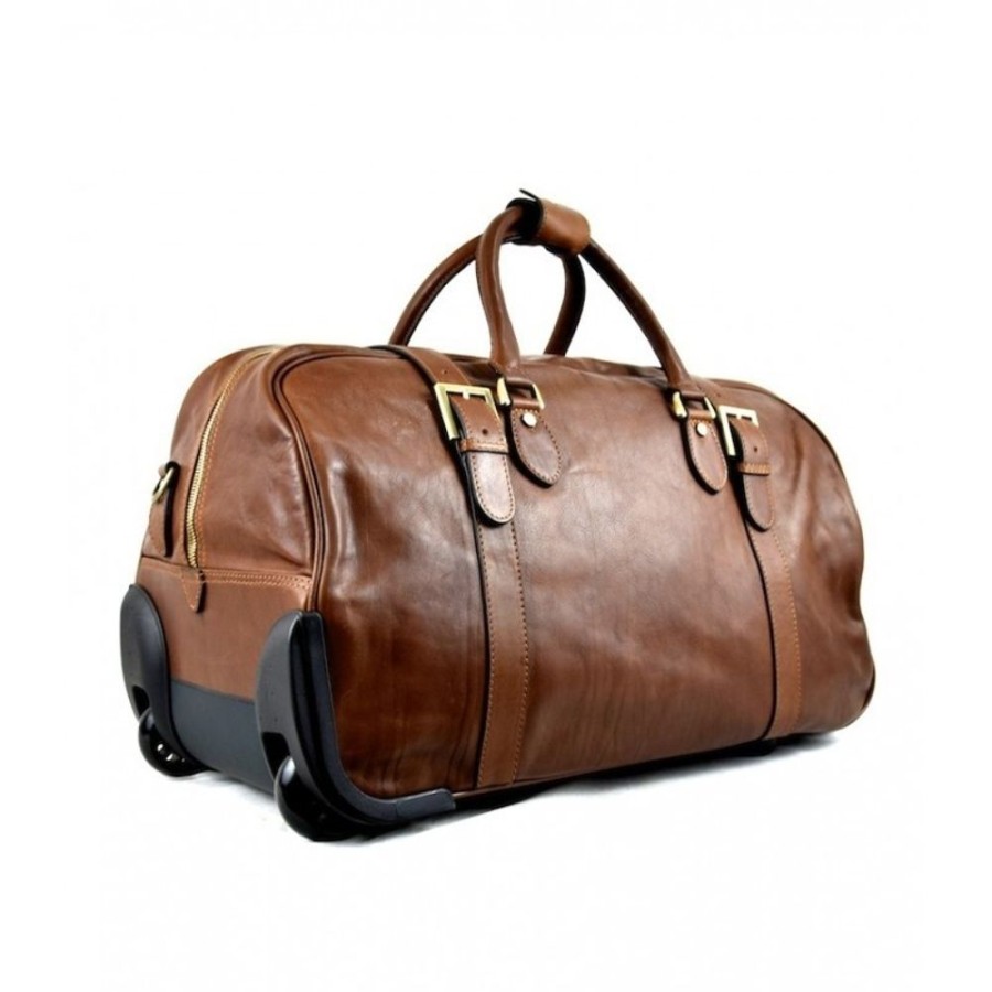 Travels Officina 66 | Buffalo Leather Duffel Bag "Banfi" Brown