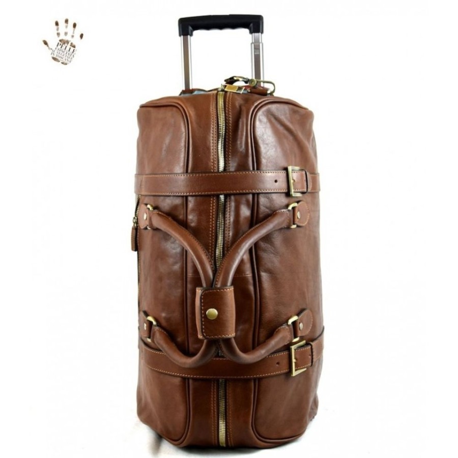 Travels Officina 66 | Buffalo Leather Duffel Bag "Banfi" Brown